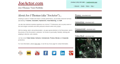 Desktop Screenshot of joeactor.com