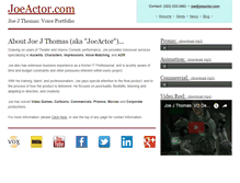 Tablet Screenshot of joeactor.com